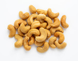 Fototapeta  - Cashews nuts isolated on white background close up.