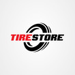 Tire shop logo template. tire icon vector illustration.