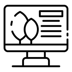 Poster - Computer plant control icon. Outline computer plant control vector icon for web design isolated on white background