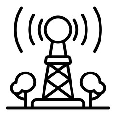 Poster - Farm smart tower icon. Outline farm smart tower vector icon for web design isolated on white background