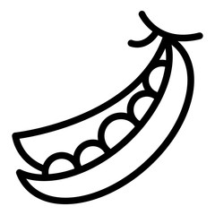 Poster - peas icon. outline peas vector icon for web design isolated on white background
