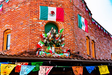 Wall Mural - Mexican Market Square Symbol Paper Decorations San Antonio Texas