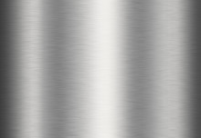 Stainless Steel Metal Surface Background Or Aluminum Brushed Silver Texture With Reflection.