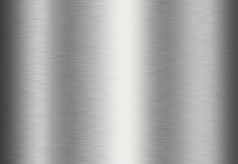 stainless steel metal surface background or aluminum brushed silver texture with reflection.