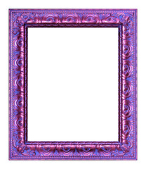 Wall Mural - Antique purple frame isolated on white background