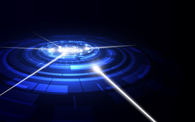 Poster - Abstract futuristic digital technology background.