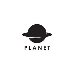 Canvas Print - Planet icon logo design vector template