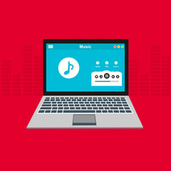 modern music player mobile application design template. Editable musics player app user interface design concept. Listen and download
