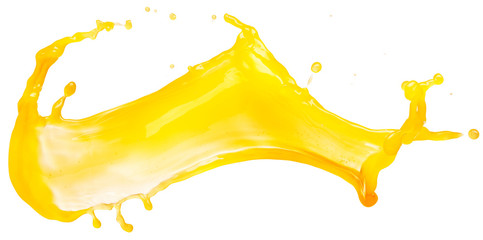 orange splash isolated