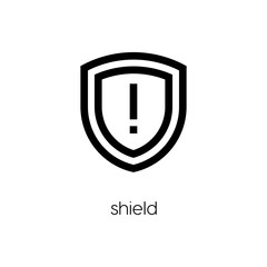 Poster - Shield icon vector sign symbol. 