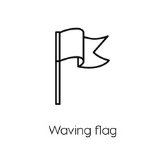 Poster - Waving flag  icon vector sign symbol. Flag symbol.