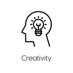 Poster - Creativity  icon vector sign symbol. Idea vector.