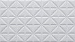 3D Illustration. White triangular shape. Seamless geometric ornament. 3D interior wall panel pattern. 