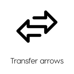 Transfer arrows icon vector sign symbol. Arrows vector.