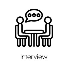 Poster - Interview icon vector sign symbol. Interview symbol.
