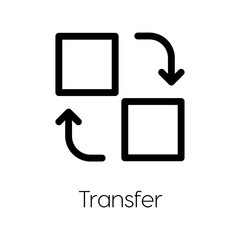 Poster - Transfer icon vector sign symbol. Transfer symbol.
