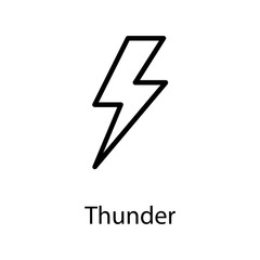 Poster - thunder icon vector sign symbol. lightning vector.