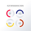 © Rufana - rounded infographic template design. Business concept infograph with 4 options, steps or processes. Vector visualization can be used for workflow layout, diagram, annual report, web