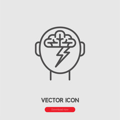 Poster - brainstorm icon vector sign symbol. brainstorm symbol.