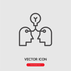 Poster - brainstorm icon vector sign symbol. brainstorm symbol.