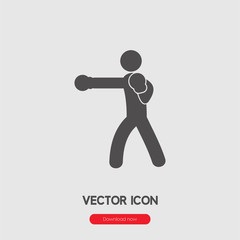Poster - Boxing icon vector sign symbol. Boxer symbol.