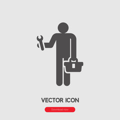 Poster - Plumber icon vector sign symbol. Plumber symbol.