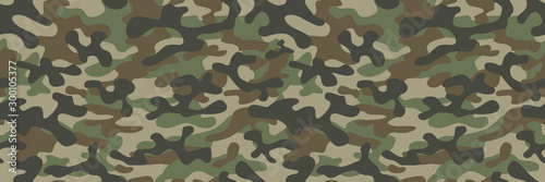 Fotomural camouflage military texture background soldier repeated seamless green print