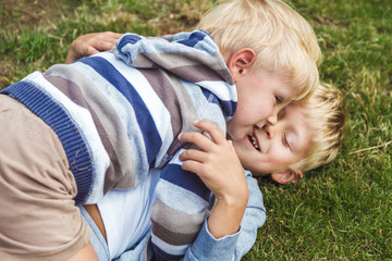 Two brothers spend time together