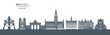 © tatoman - Brussels skyline with illustration. City Silhouette