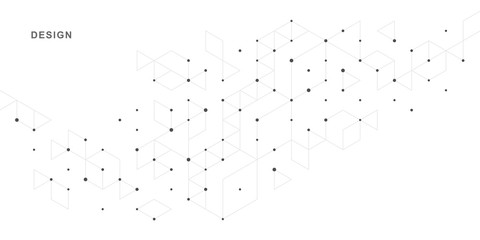 Abstract geometric technological background. Vector creative design.