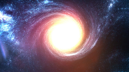 Wall Mural - far galaxy somewhere in deep space closeup. science fiction. dramatic space wallpaper. elements of t