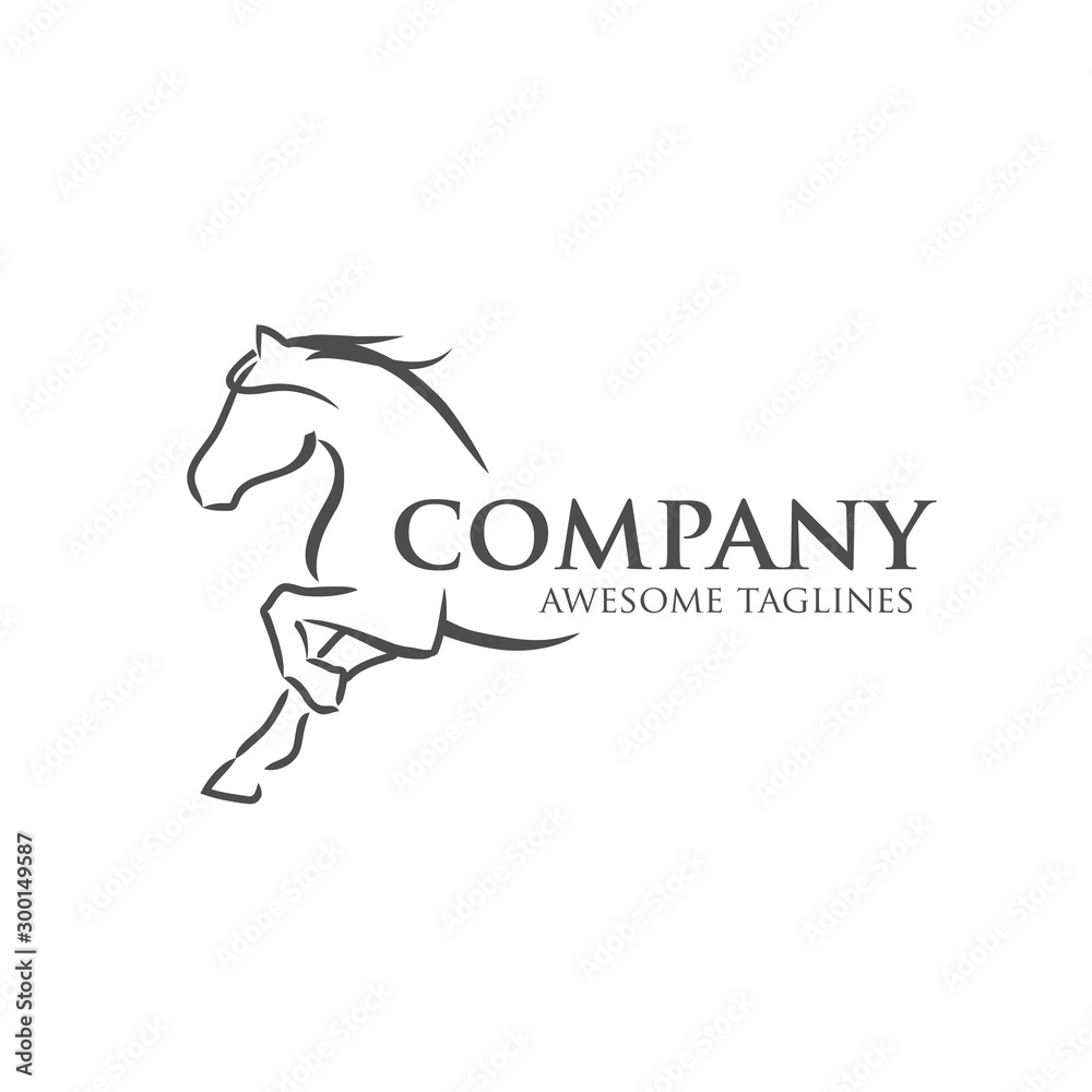 simple horse vector illustration best for sport races logo - obrazy, fototapety, plakaty 
