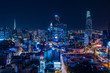Cityscape of Ho Chi Minh City, Vietnam at night