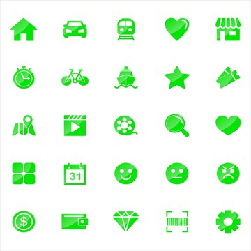 Set of ecommerce Icons with trendy flat style icon for web site design, logo, app, UI. Collection of online shopping icon. Vector illustration