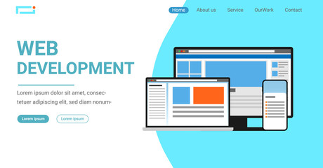 website banner, web development concept