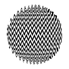 Wall Mural - Optical illusion sphere. Abstract 3d black and white illusions. Vector illustration.