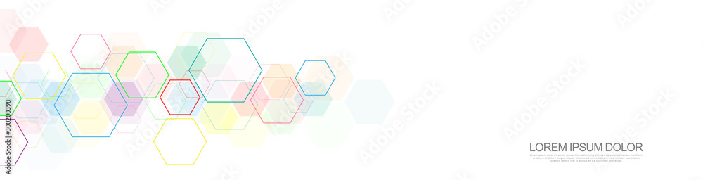 Vector hexagons pattern. Geometric abstract background with simple ...