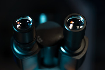 Scientific microscope in a nanotechnology laboratory