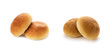 bread rolls on white background