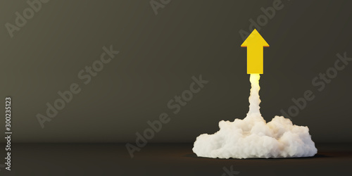 Fotografía Arrows being launched, success and growth concepts, original 3d rendering