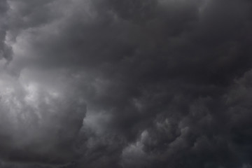 Wall Mural - dark clouds and thunderstorm
