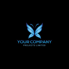 Canvas Print - Color full butterfly logo template design