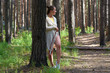 © евгений ставников - beautiful young girl walking in the forest