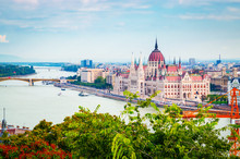 Beautiful View Of Hungarian Parliament, Budapest , Hungary