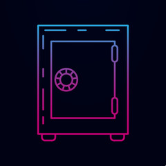 Poster - Safe nolan icon. Simple thin line, outline vector of banking icons for ui and ux, website or mobile application