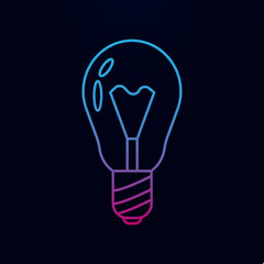 Poster - Bulb nolan icon. Simple thin line, outline vector of banking icons for ui and ux, website or mobile application