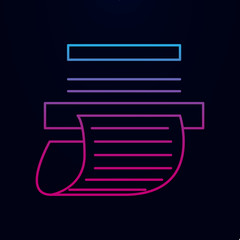 Poster - Check from atm nolan icon. Simple thin line, outline vector of banking icons for ui and ux, website or mobile application