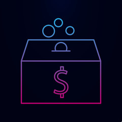 Poster - Money box nolan icon. Simple thin line, outline vector of banking icons for ui and ux, website or mobile application
