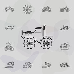 Poster - Truck bigfoot car icon. Bigfoot car icons universal set for web and mobile