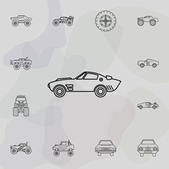 Poster - Muscle car icon. Bigfoot car icons universal set for web and mobile